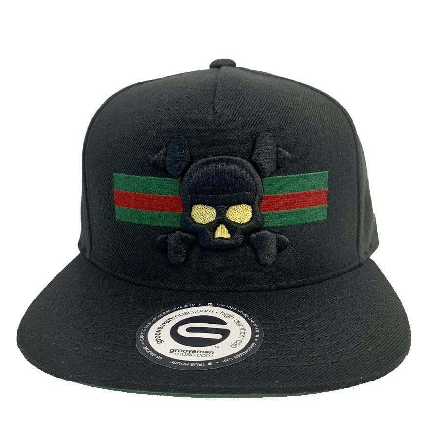Grooveman Music Hats One Size / Black Skull Snapback Hat