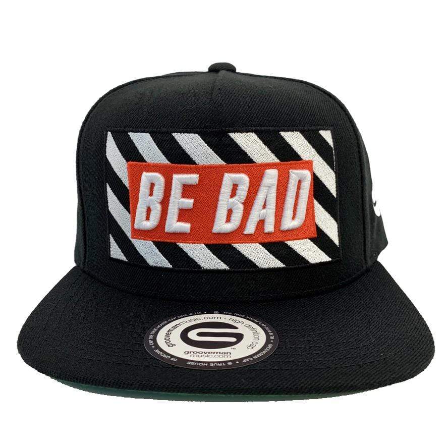 Grooveman Music Hats One Size / Black White Be Bad Snapback Hat