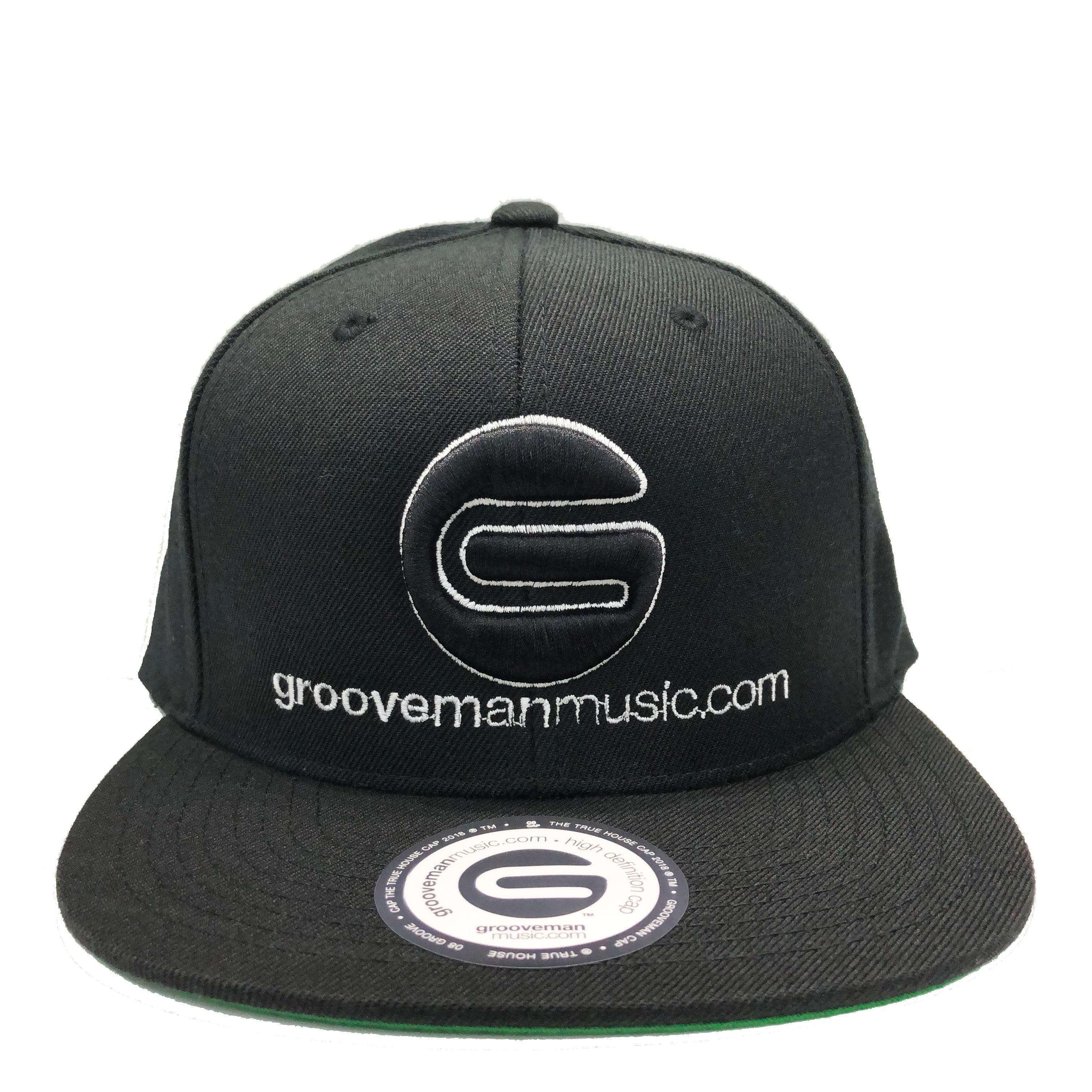 Grooveman Music Hats One Size / Black White Grooveman Snapback