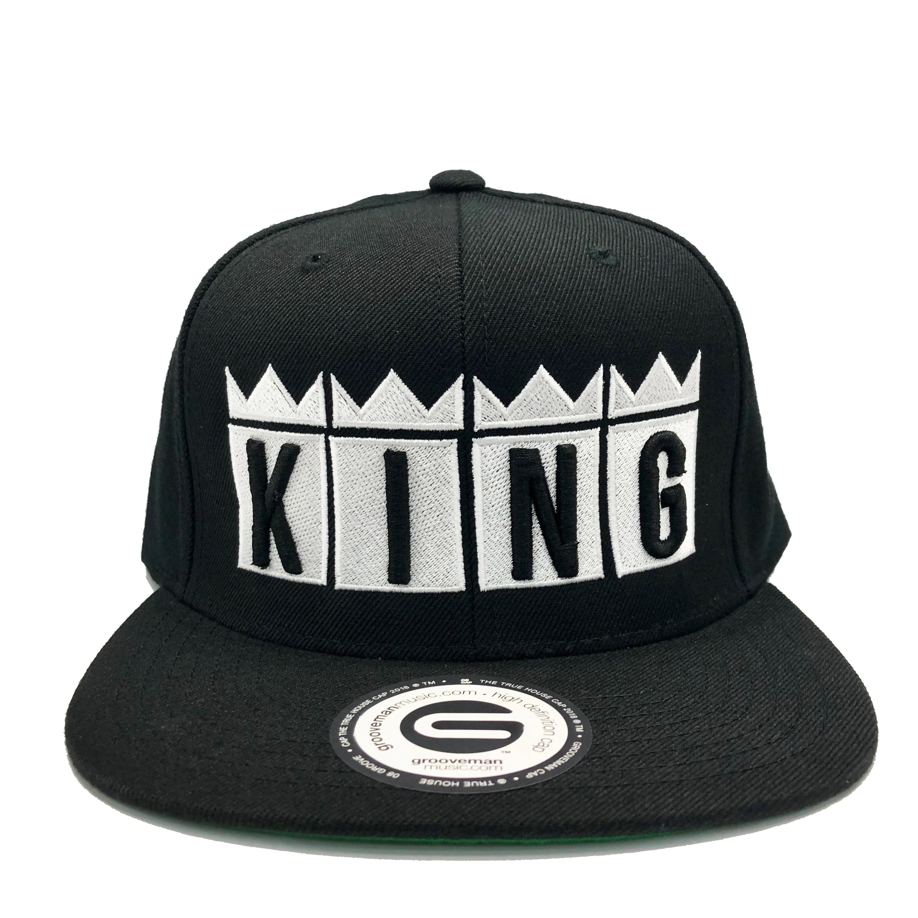 Grooveman Music Hats One Size / Black White King Crown Snapback Cap