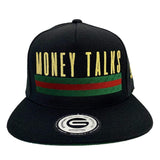 Grooveman Music Hats One Size / Black White Money Talks Snapback Hat