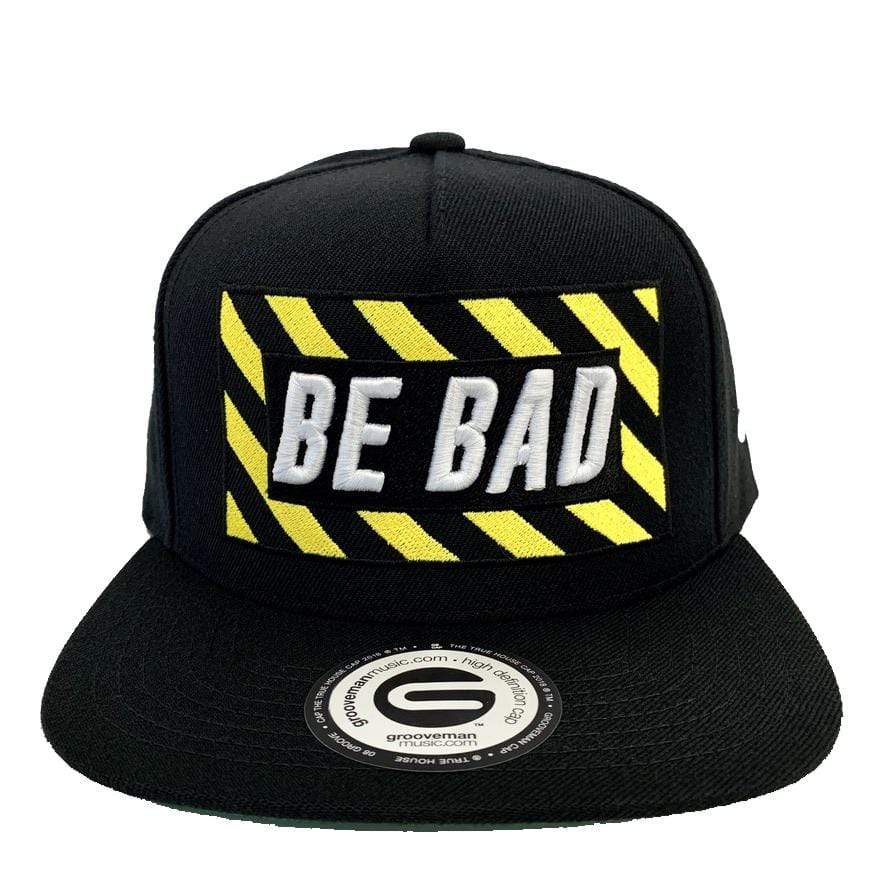 Grooveman Music Hats One Size / Black Yellow Be Bad Snapback Hat