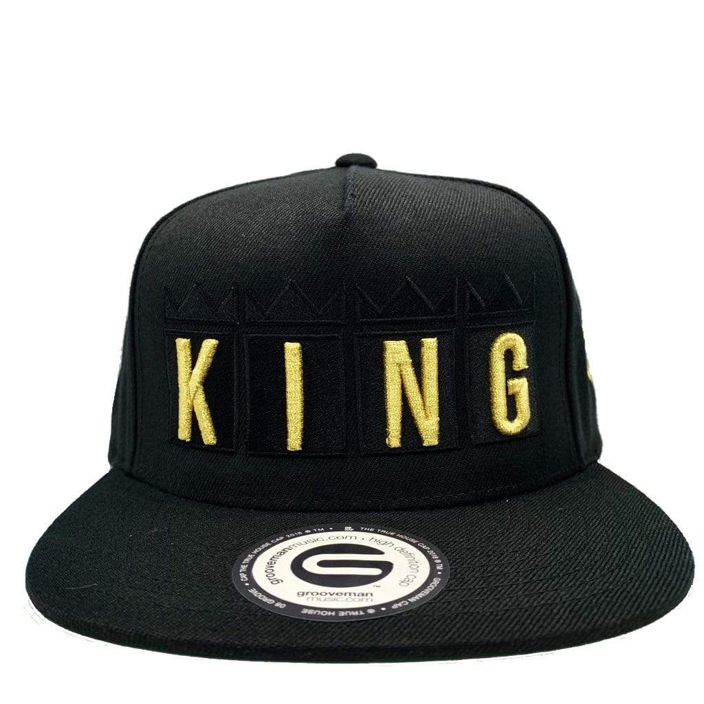 Grooveman Music Hats One Size / Gold Black King Crown Snapback Cap