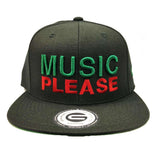 Grooveman Music Hats One Size / Green Red Music Please Snapback Cap