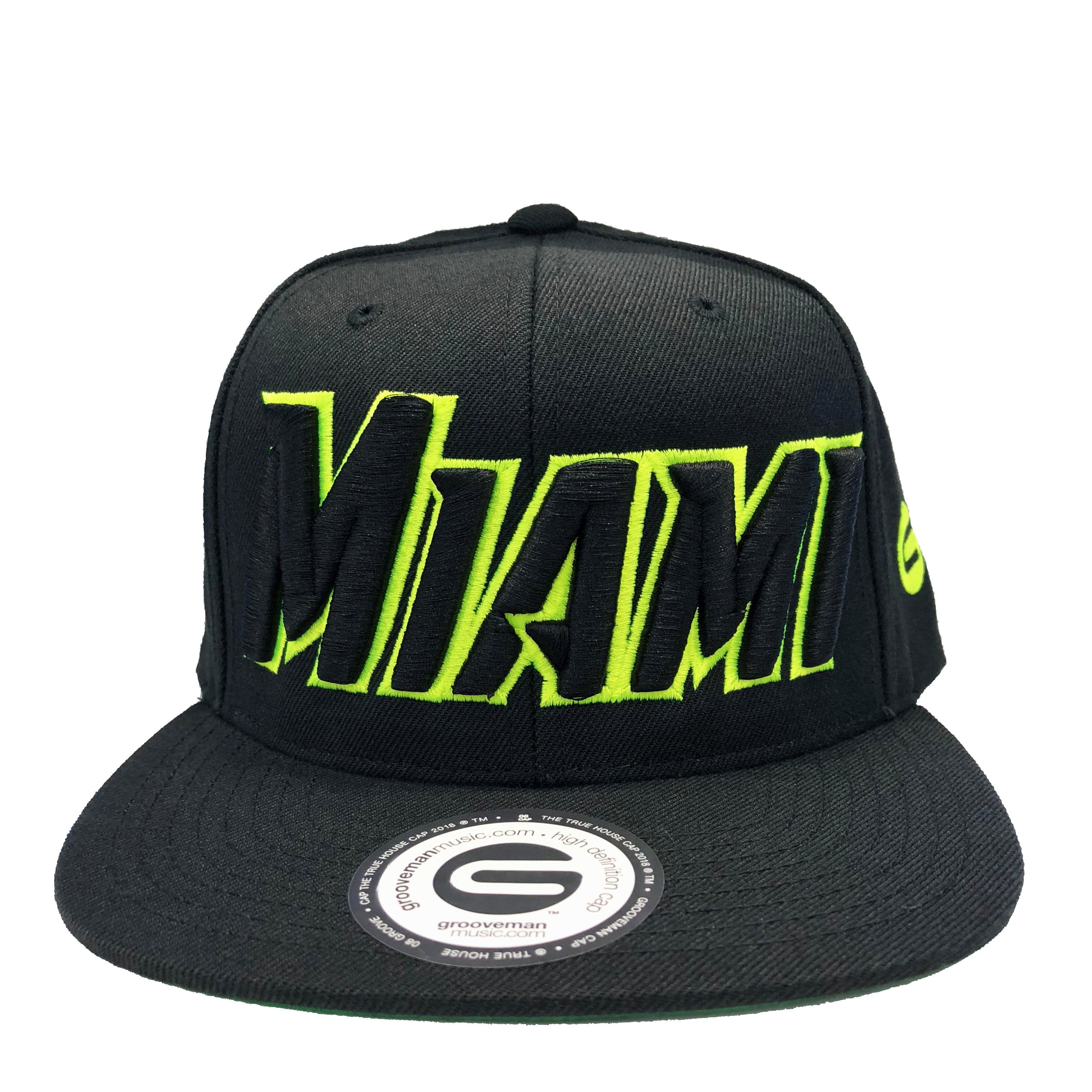 Grooveman Music Hats One Size / Neon Green Miami Snapback Cap