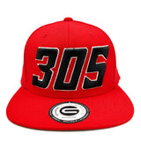 Grooveman Music Hats One Size / Red 305 Snapback Cap