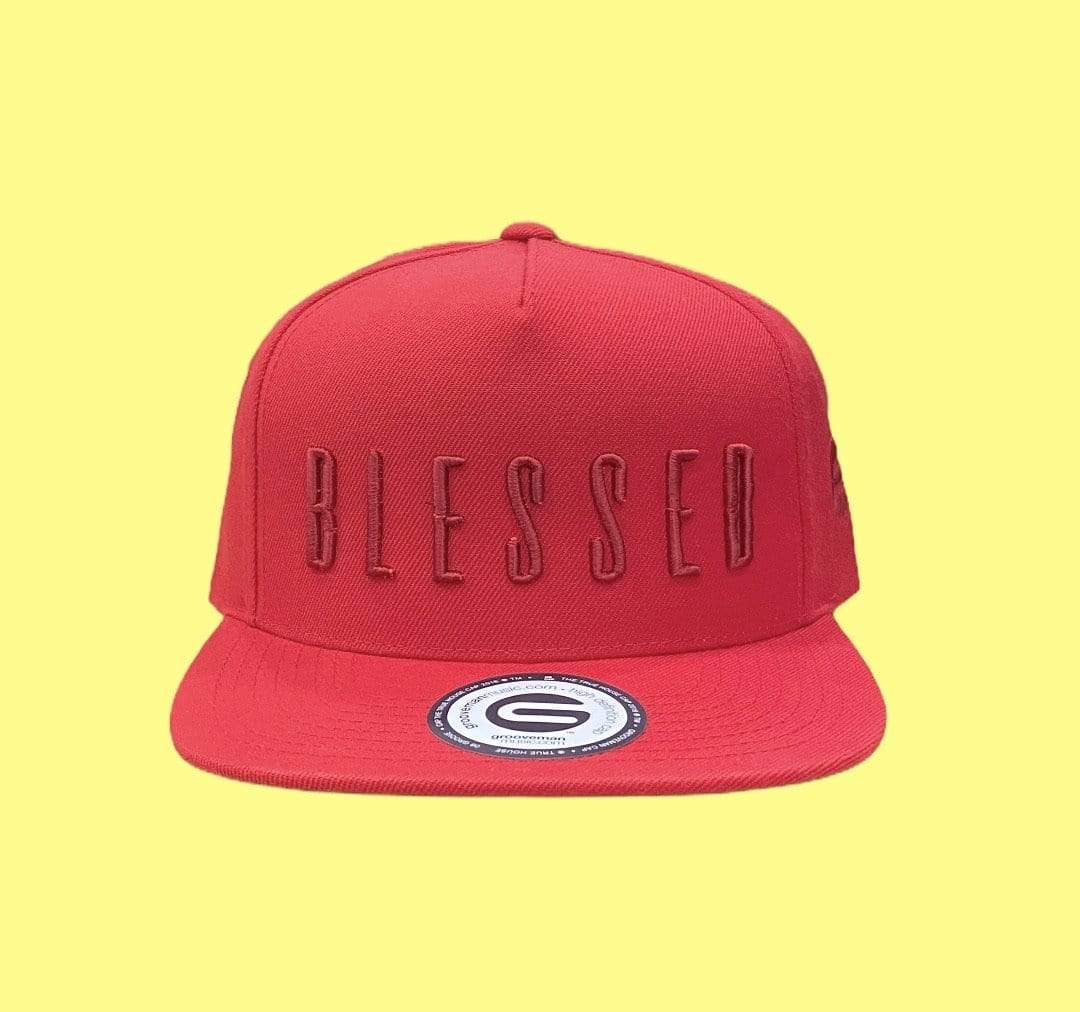 Grooveman Music Hats One Size / Red Blessed Red Snapback Hat