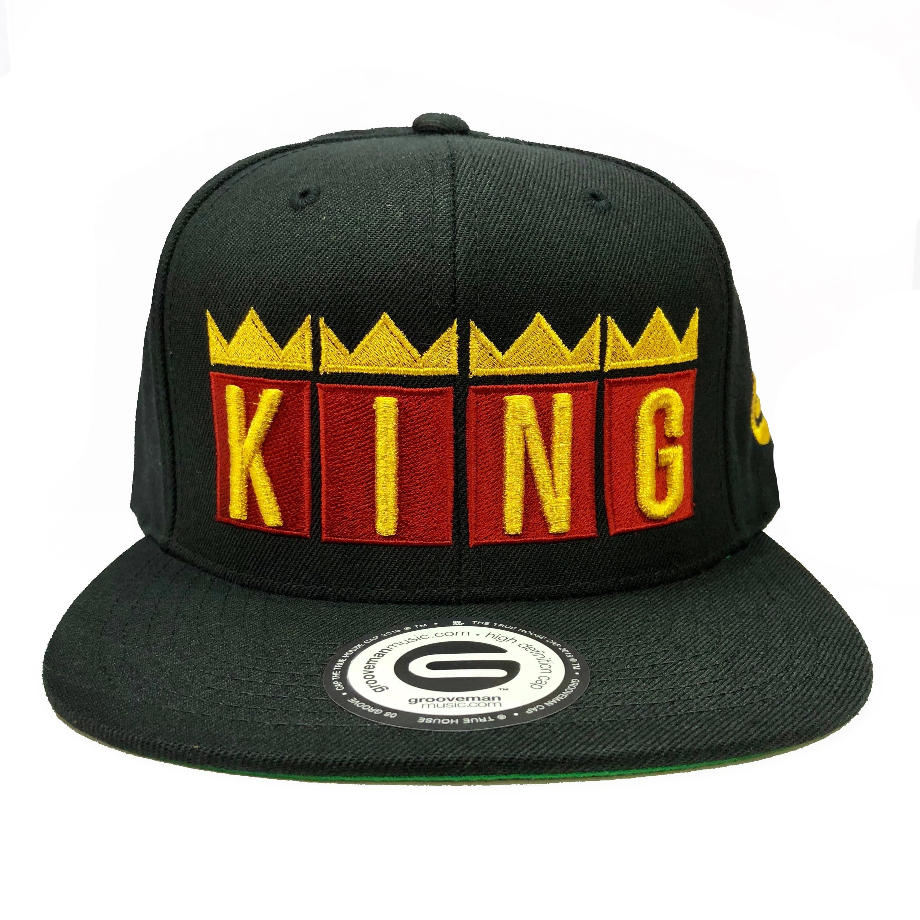 Grooveman Music Hats One Size / Red Gold King Crown Snapback Cap
