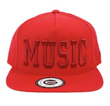 Grooveman Music Hats One Size / Red Music Snapback Hat