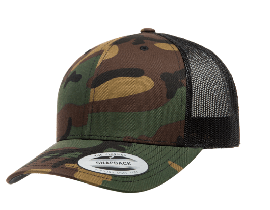 Grooveman Music Hats One Size Snapback / Camo Custom Embroidery Classic Trucker Caps