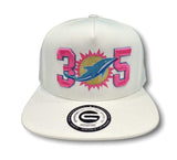 Grooveman Music Hats One Size / White 305 Dolphin 3D Embroidery Snapback Black Hat