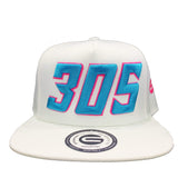 Grooveman Music Hats One Size / White 305 Snapback Cap