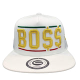 Grooveman Music Hats One Size / White BO$$ Snapback