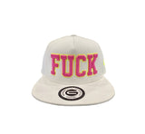 Grooveman Music Hats One Size / White Fuck Outline Snapback Hat