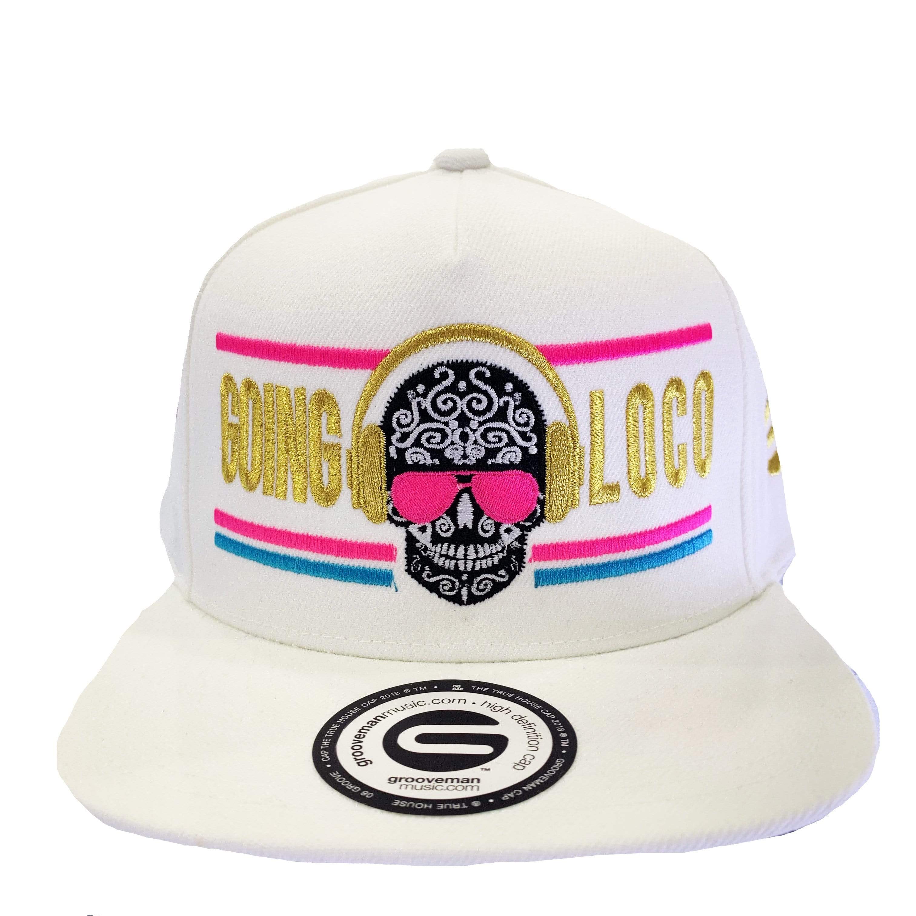 Grooveman Music Hats One Size / White Going Loco Snapback