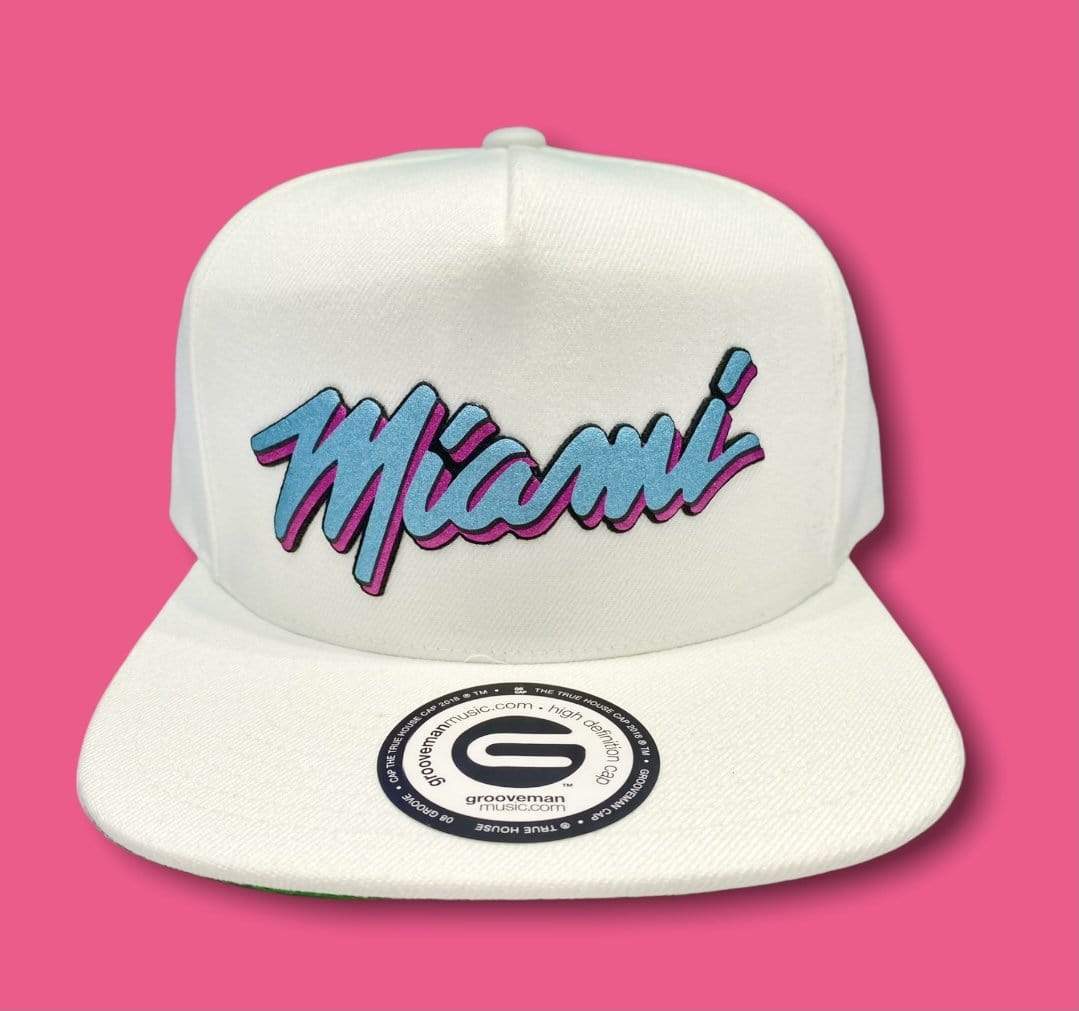 Grooveman Music Hats One Size / White Miami Metallic Snapback White Hat