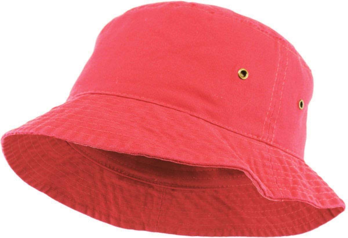 Grooveman Music Hats S/M / Red Solid Bucket Fitted Hat