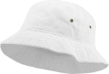 Grooveman Music Hats S/M / White Solid Bucket Fitted Hat