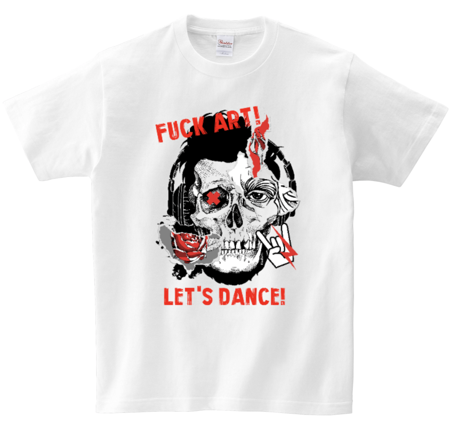 Grooveman Music T Shirt DTG T Shirt | F*ck Art Let's Dance Full color Edition