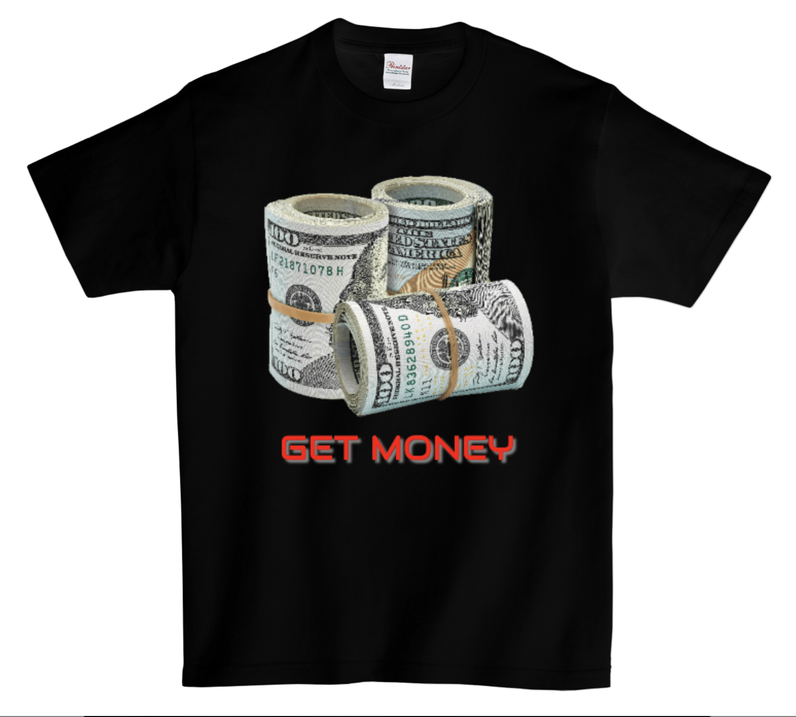 Grooveman Music T Shirt DTG T Shirt | Get Money Full color Edition