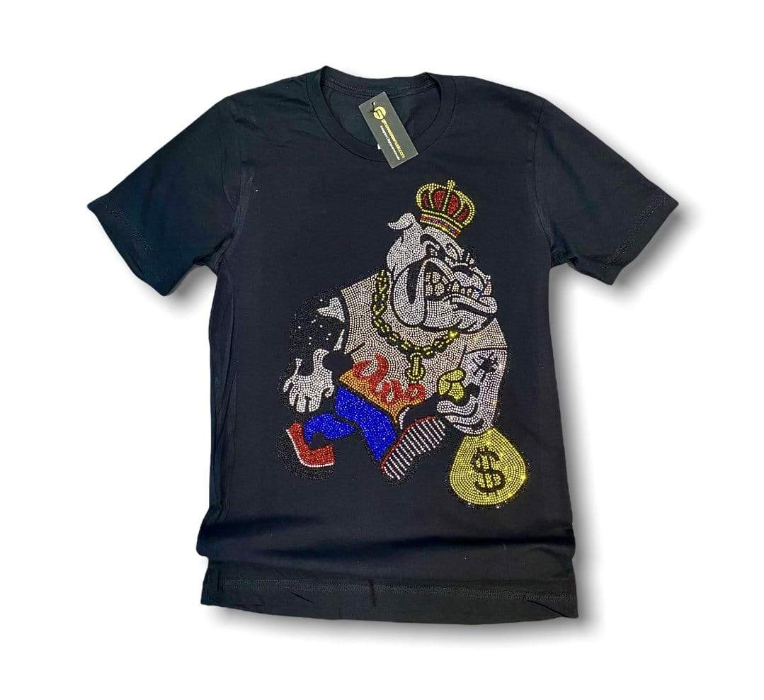 Grooveman Music T Shirt Rhinestones T Shirt | Bulldog King