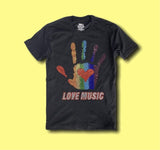 Grooveman Music T Shirt Rhinestones T Shirt | Love Music Rainbow
