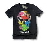 Grooveman Music T Shirt Rhinestones T Shirt | Skull Palm
