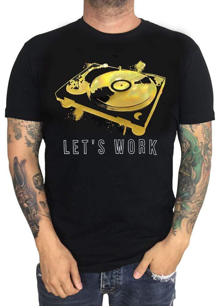 Grooveman Music T Shirt T Shirt | Let's Work Turntable