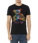 Grooveman Music T Shirt XS / Black Rhinestones T Shirt | Rainbow Teddy Bear