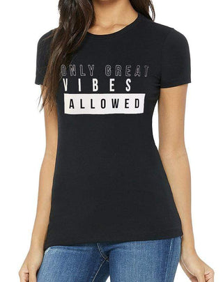 Grooveman Music Women Tees Small / Black T-Shirt | Only Great Vibes Allowed