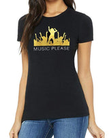 Grooveman Music Women Tees T-Shirt | Music Please