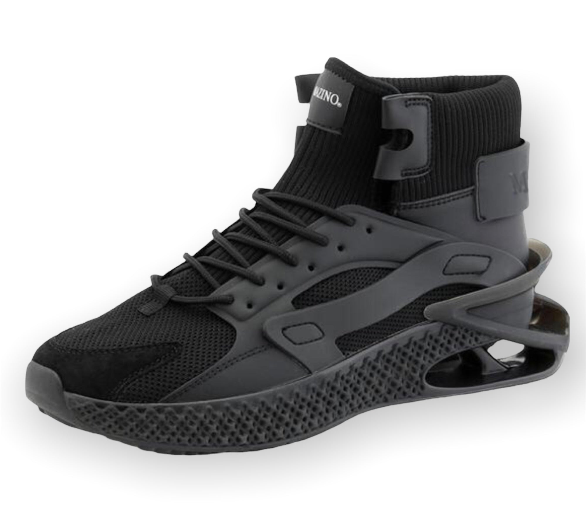 Mazino Aventurine Black Chunky High Top Sneakers - Men