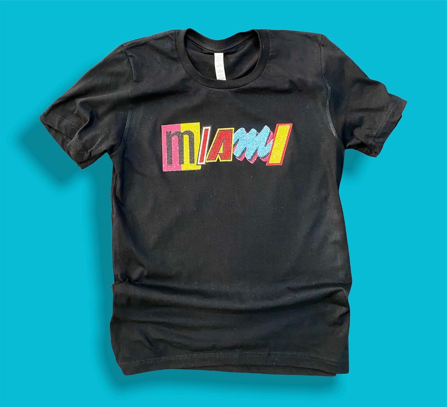 Rhinestones T Shirt | Miami New