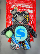 Sprayground  | Mystery Checkered Gray Teddy Bear backpack