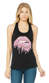 DTG Tank Top | Lips Pink Full Color