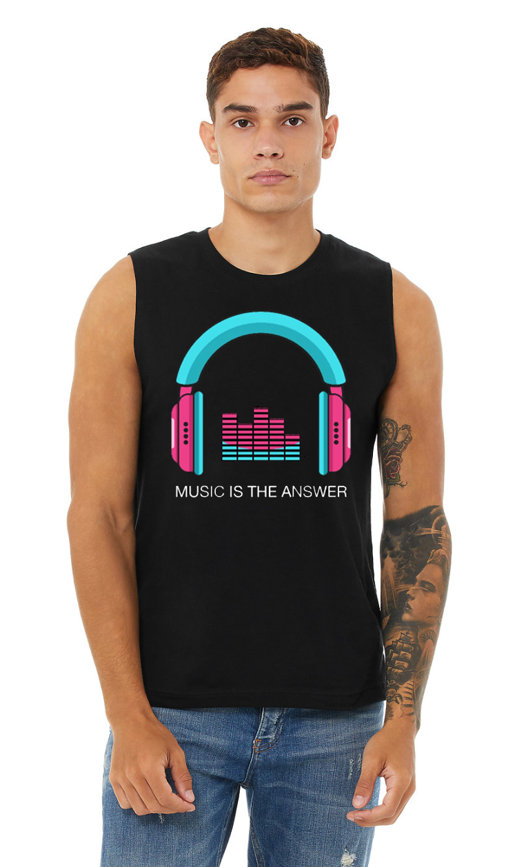 DTG Tank Top | Music is the Answer Full Color