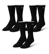 Odd Sox Socks 6-12 / Black Basix Crew Length Black (3 Pack) (Cotton)
