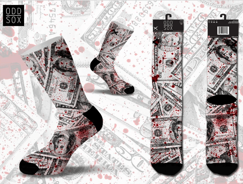 Odd Sox Socks 6-12 / White Blood Money Socks