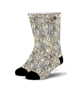 Odd Sox Socks 6-12 / White Odd Sox Cash Money Socks