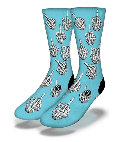 Odd Sox Socks 7-13 / Blue Skeleton F Off Socks