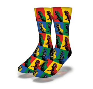 Odd Sox Socks 7-13 / Multi Dino Colored Socks