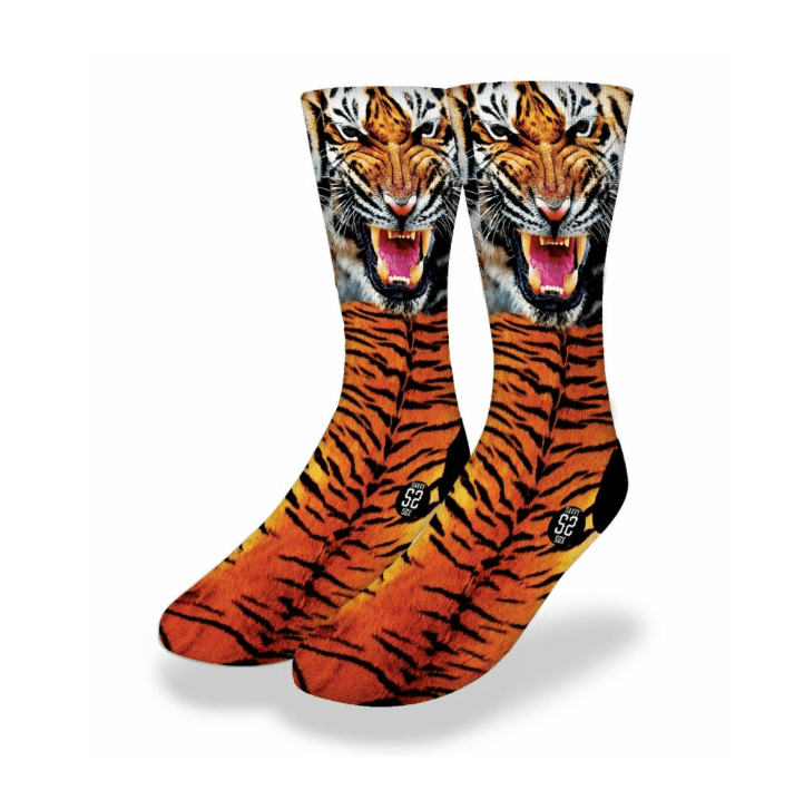 Odd Sox Socks 7-13 / Multi Tiger Face Socks