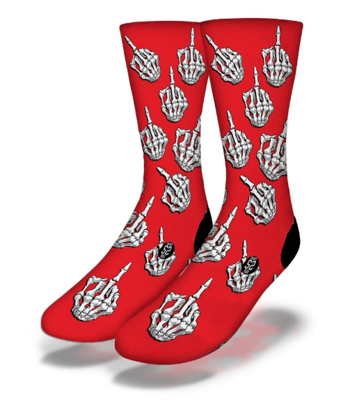 Odd Sox Socks 7-13 / Red Skeleton F Off Socks