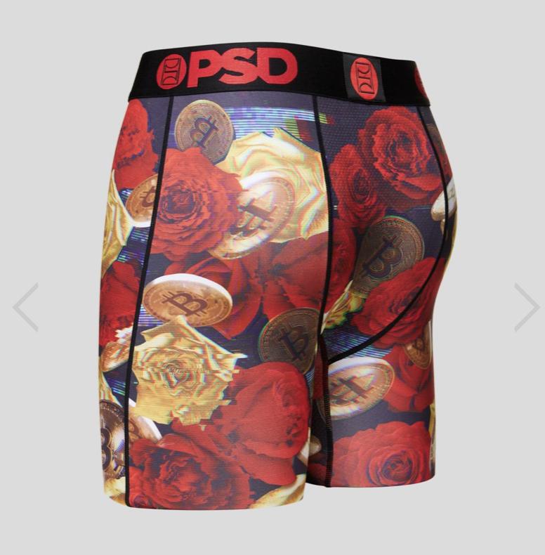 PSD Underwear Underwear Bitcoin Roses Multi Boxer Brief