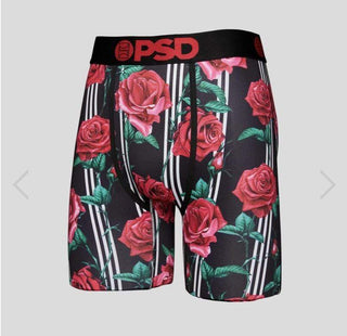 PSD Underwear Underwear Pin Stripe Roses Black Brief