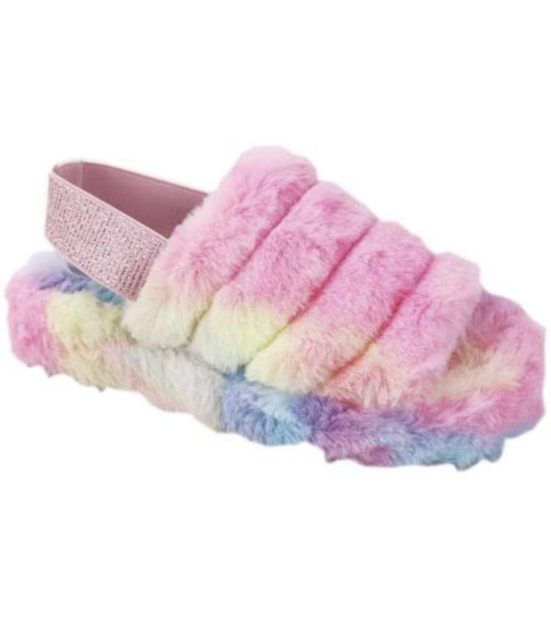 Rebel Groove Shoes Casual Multi Fur Sandals