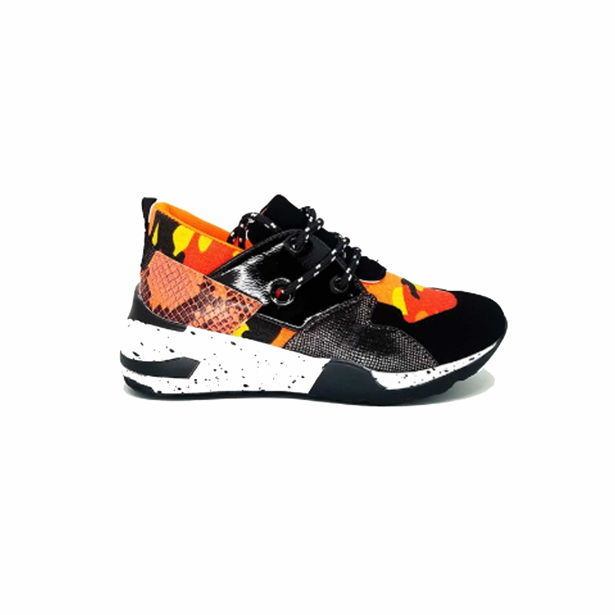 Platform Snake Camo Top Sneakers - Grooveman Music