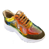 Rebel Groove Shoes Sneakers Gold Fire with Sequins