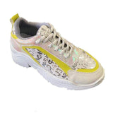 Rebel Groove Shoes Sneakers Silver Yellow Metallic Fonts