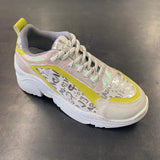 Rebel Groove Shoes Sneakers Silver Yellow Metallic Fonts